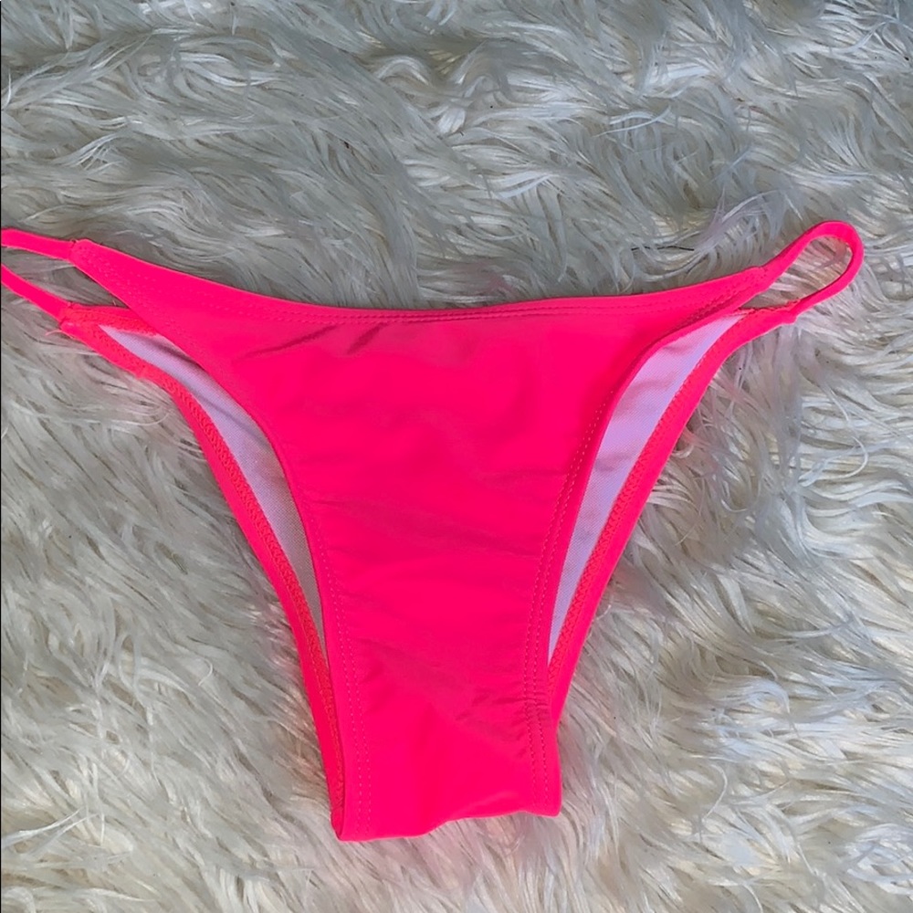 neon pink cheeky bikini bottoms